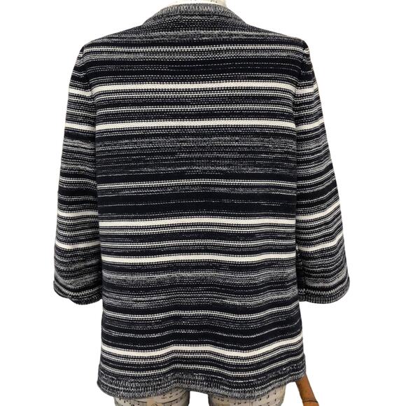 Christopher Banks Blue & White Striped Cotton Cardigan Sweater size Small - Picture 3 of 7